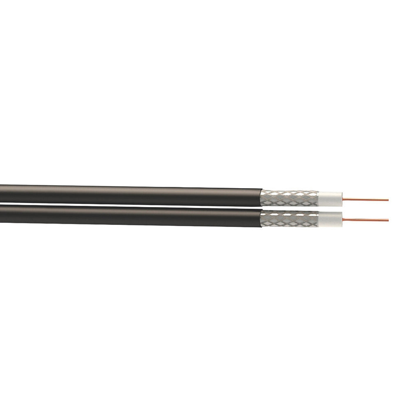 Time Coaxial Cable 100m Drum RG6 Black 2Core Satellite Freesat Digital TV Aerial - Image 1