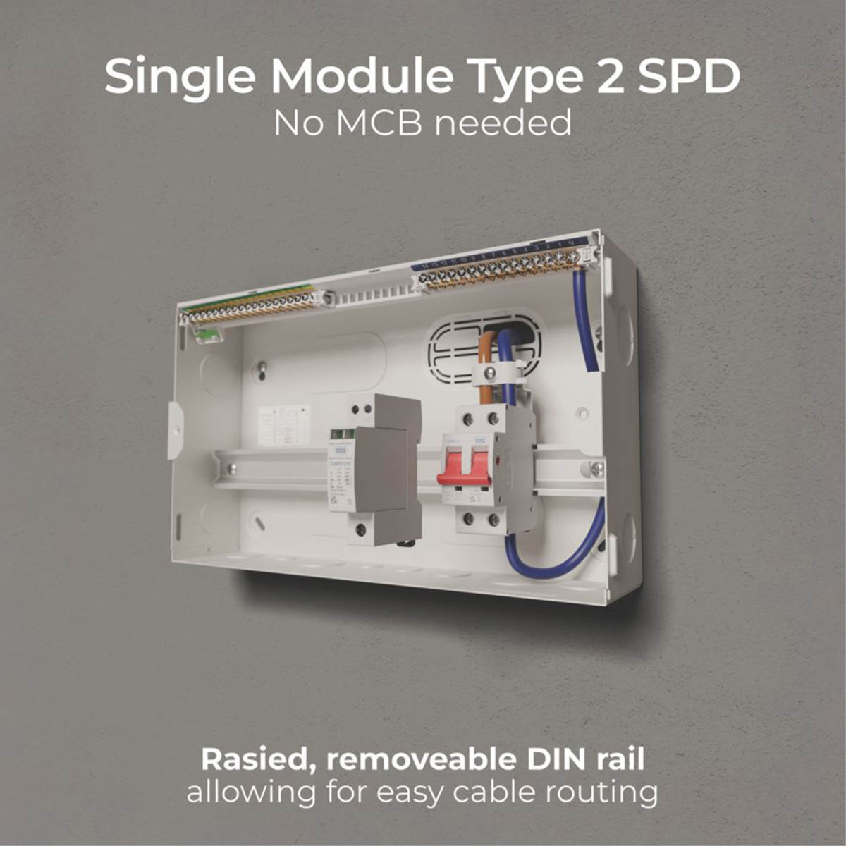 British General Consumer Unit SPD 13-Module 13-Way Part-Populated Main Switch - Image 5