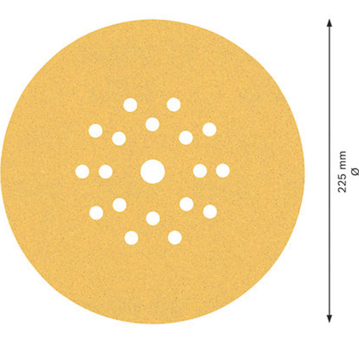 Bosch Sanding Discs ExpertC470 18 Hole Punched 120Grit Medium 225mm Pack Of 25 - Image 3