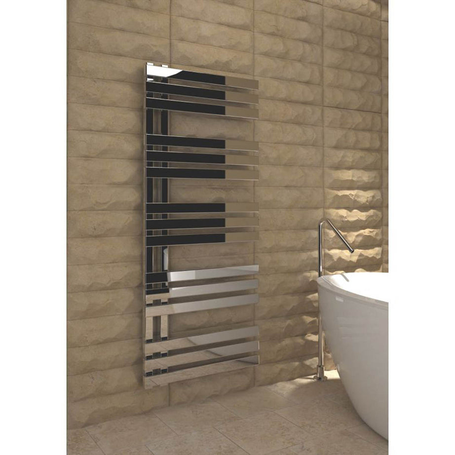 Kudox Towel Rail Radiator Flat Chrome Bathroom Warmer Ladder 348W (H)50x(W)120cm - Image 2
