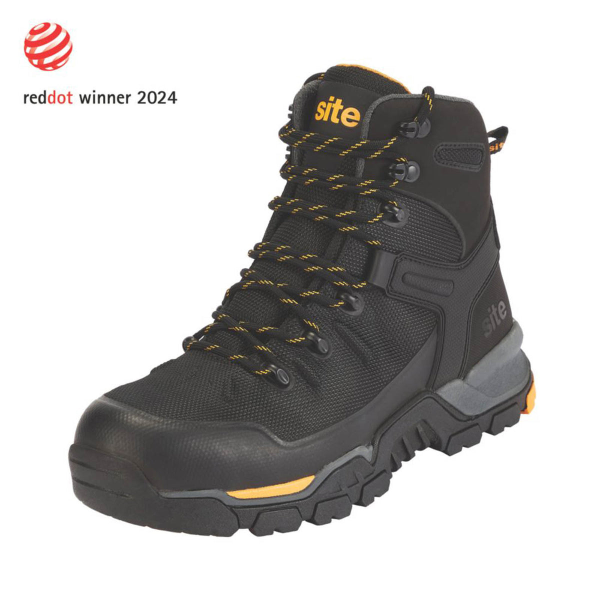 Site Safety Boots Mens Standard Fit Black Work Shoes Aluminium Toe Size 10 - Image 2