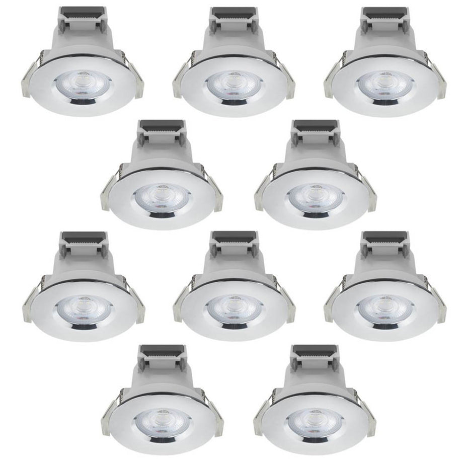 LAP Downlight Integrated LED Variable White Polished Chrome Dimmable 10 Pack - Image 1