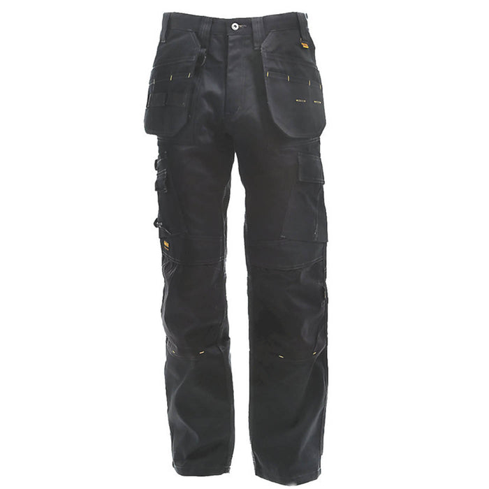 DeWalt Work Trousers Mens Straight Leg Black Multi Pocket Breathable 38"W 31"L - Image 2