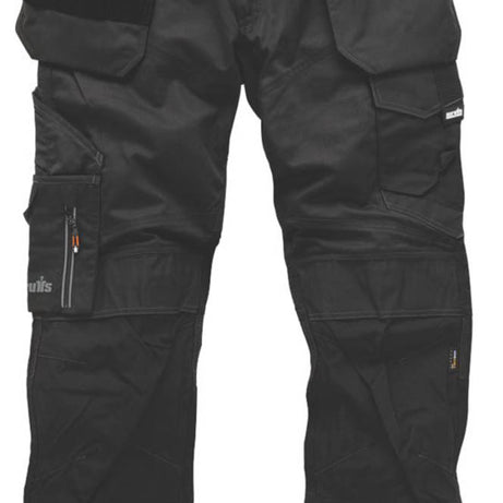 Scruffs Work Trousers Holster Black 10 Pockets Slim Fit Lightweight 30" W 29" L - Image 1