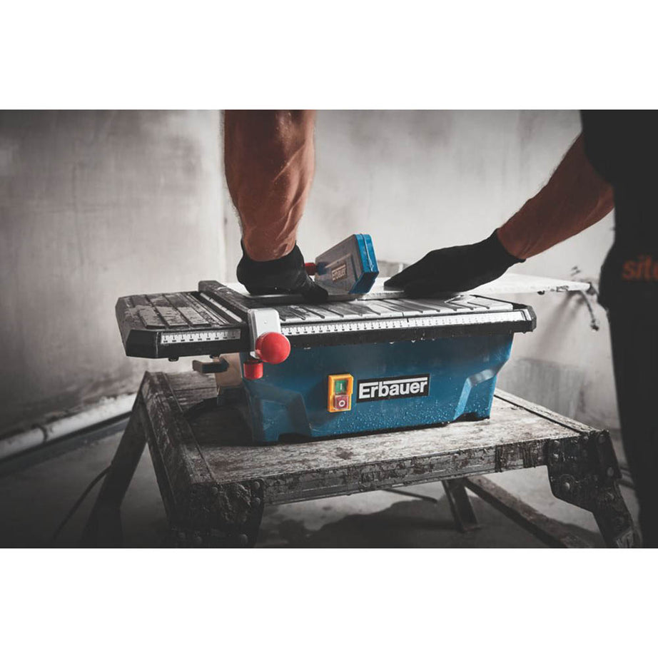 Erbauer Tile Cutter ElectricTC180VI Diamond Blade 180mm Aluminium Table 750W - Image 3