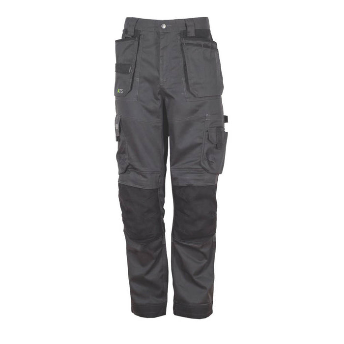 Apache ATS 3D Stretch Work Trousers Black / Grey 30" W 29" L - Image 1