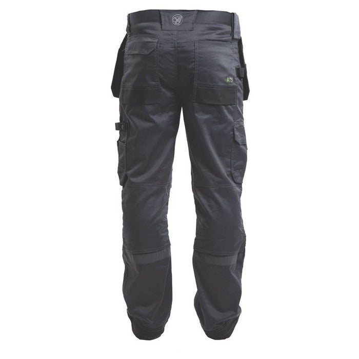 Apache ATS 3D Stretch Work Trousers Black / Grey 30" W 29" L - Image 2