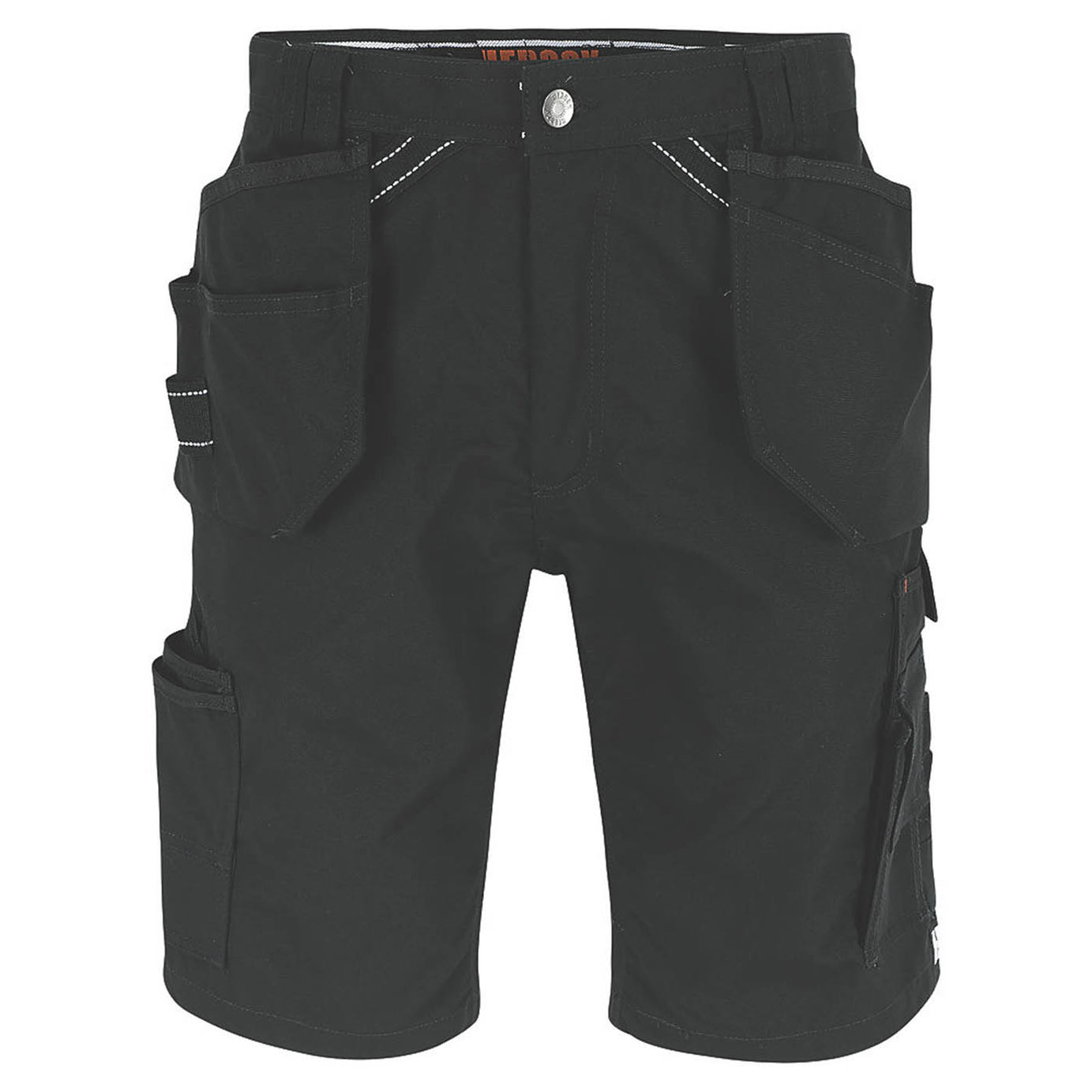 Herock Work Shorts Mens Regular Fit Black Multi Pockets Breathable Cargo 36"W - Image 3