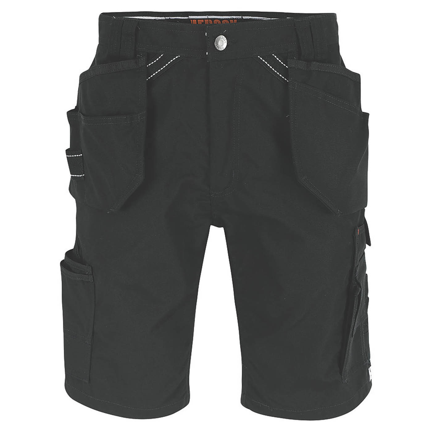 Herock Work Shorts Mens Regular Fit Black Multi Pockets Breathable Cargo 36"W - Image 3