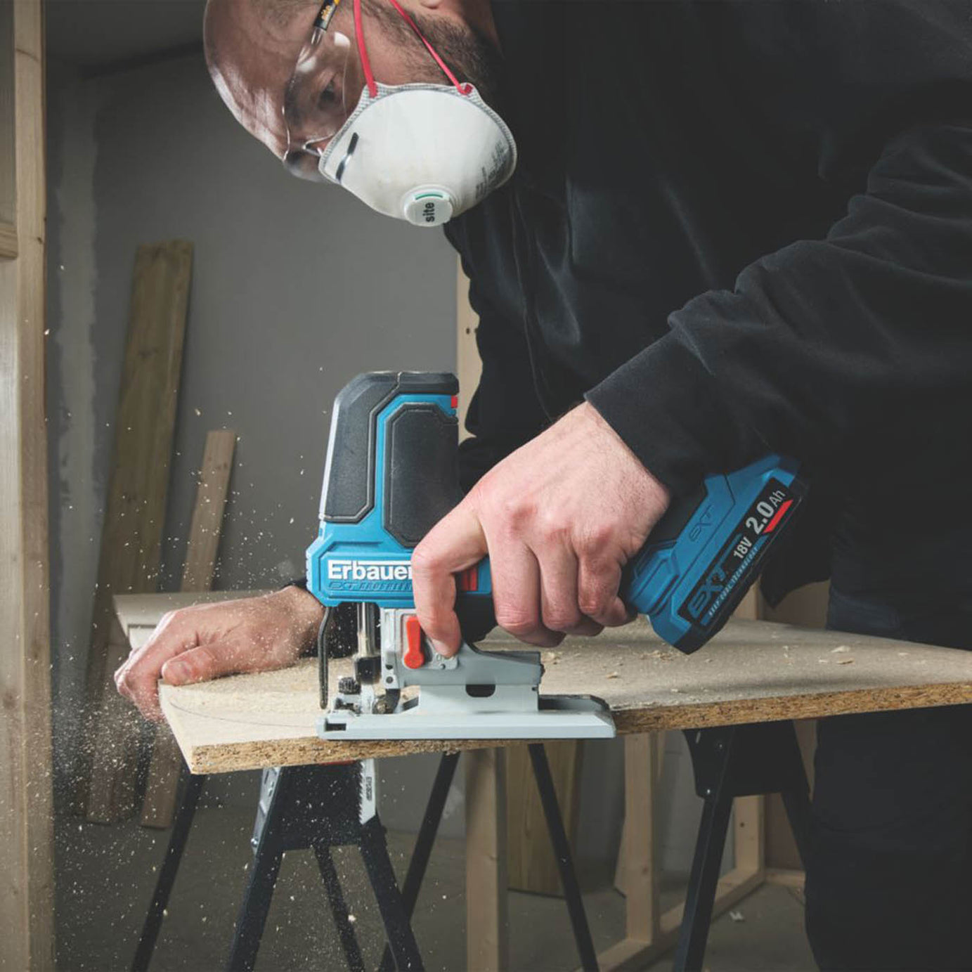 Erbauer Jigsaw Cordless ERI1088JSW Brushless 18V Li-Ion EXT Compact Body Only - Image 5