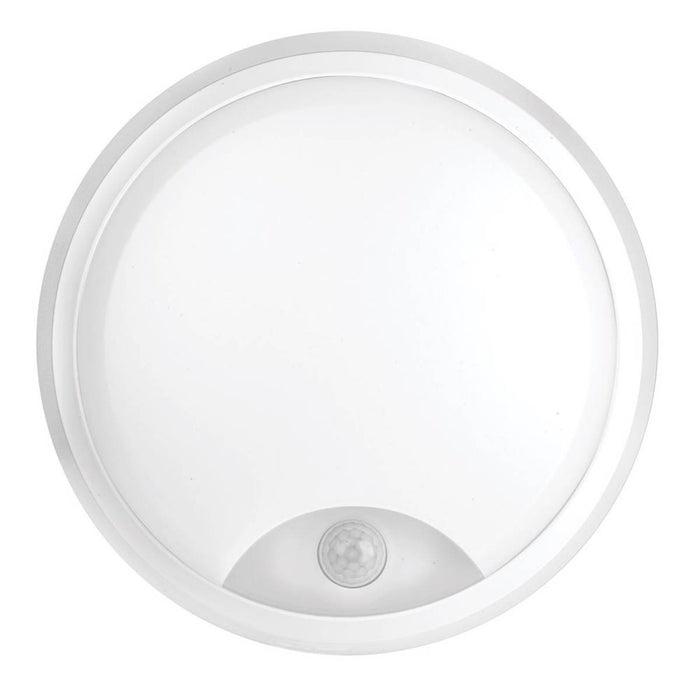 Outdoor LED Bulkhead Round Wall Ceiling With PIR Sensor White 12.5W 1100lm - Image 3