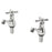 Swirl Bathroom Basin Taps Sink Mixer Chrome Traditional Full Turn Operation Pair - Image 1