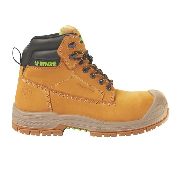 Mens Safety Boots Wheat Yellow Waterproof Breathable Metal Free Comfort Size 13 - Image 2