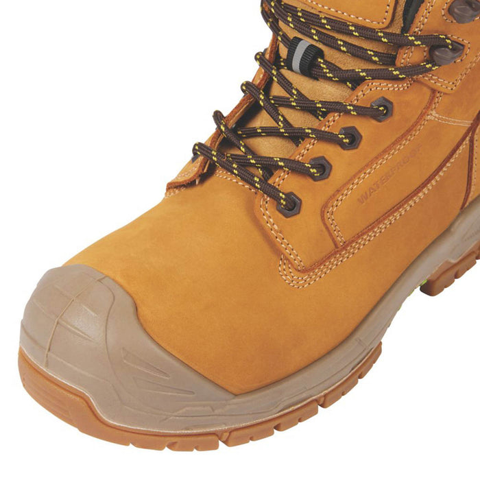 Mens Safety Boots Wheat Yellow Waterproof Breathable Metal Free Comfort Size 13 - Image 5