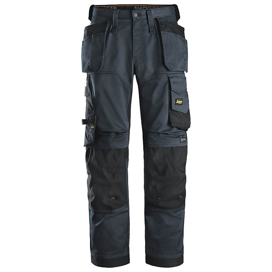 Snickers Work Trousers Mens Relaxed Fit Grey Stretch Multi Pockets 33"W 32"L - Image 1