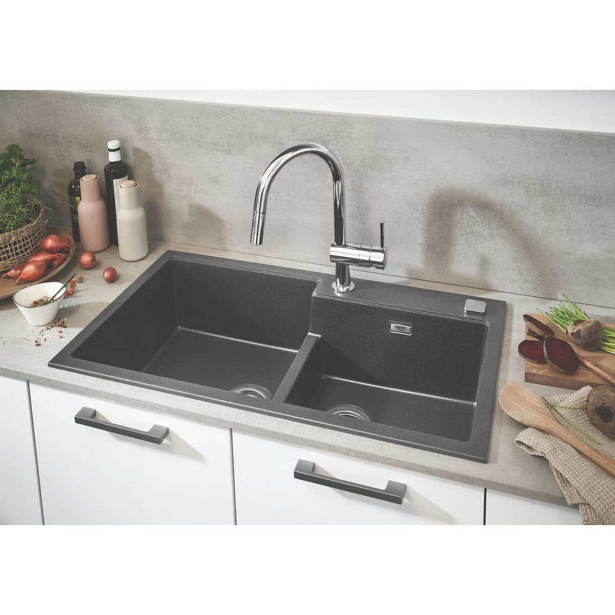 Grohe Kitchen Tap Mono Mixer Chrome Pull Out Single Lever Contemporary Faucet - Image 3