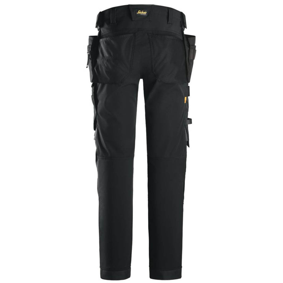 Snickers Work Trousers Mens Slim Fit Black Stretch Multi Pockets 41"W 32"L - Image 3
