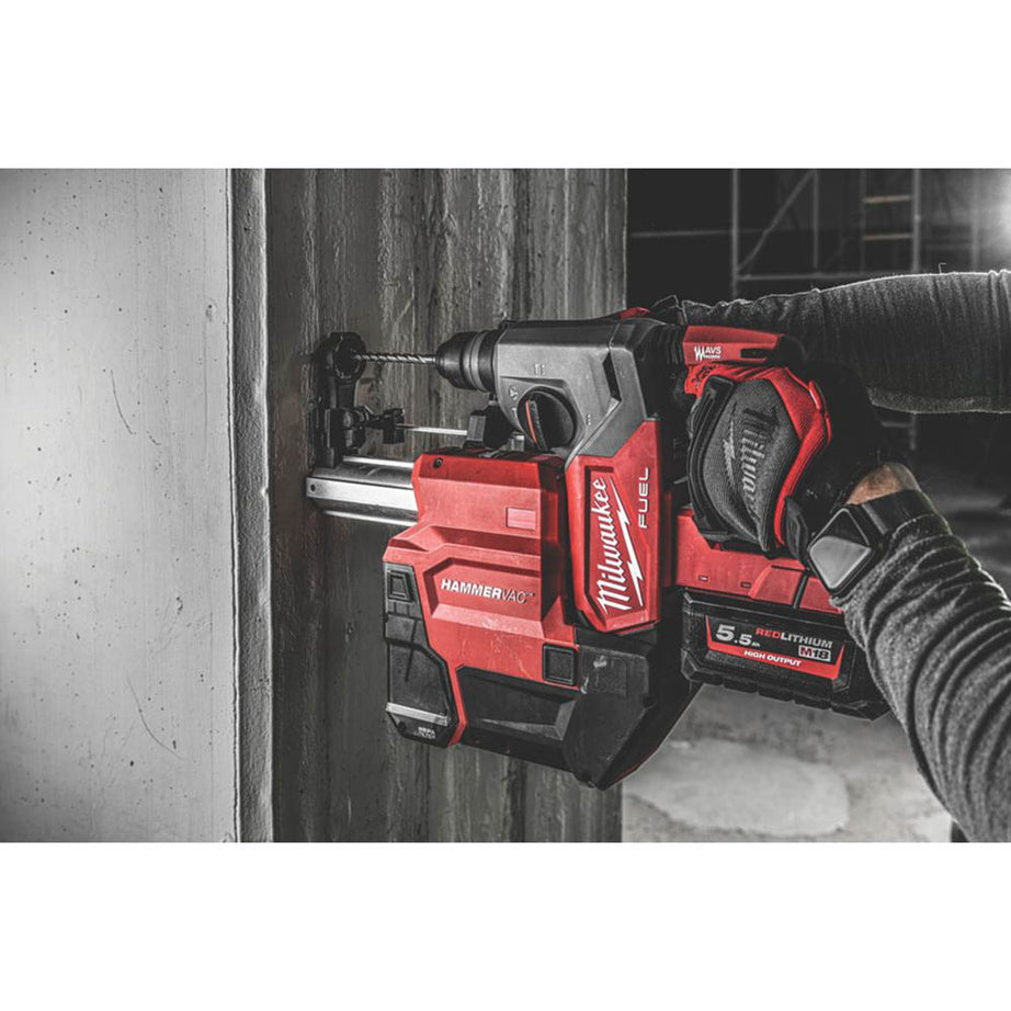 Milwaukee Hammer Drill  Dust Extractor SDS M18FPDDEXL-0 18V Li Ion Body Only - Image 4