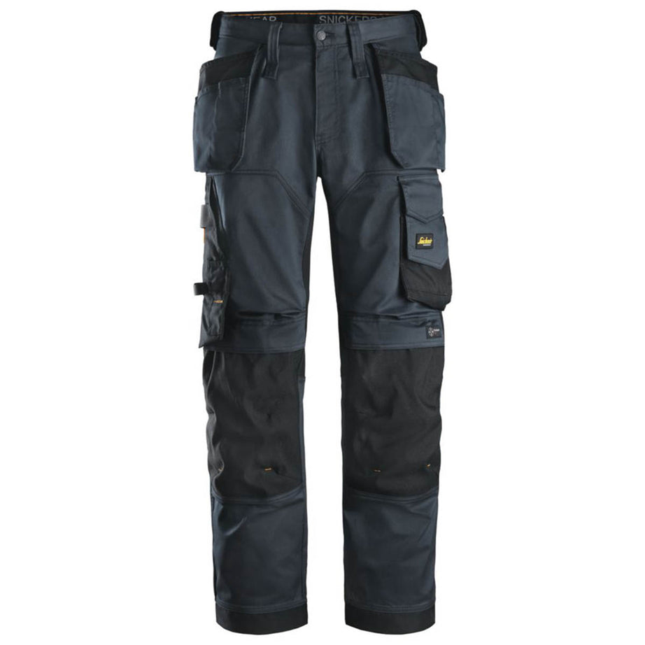Snickers Work Trousers Mens Relaxed Fit Grey Stretch Multi Pockets 33"W 30"L - Image 1