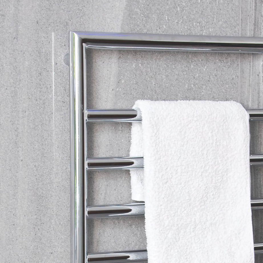 Towelrads Towel Rail Radiator Chrome Flat Bathroom Warmer Ladder (H)90x(W)50cm - Image 3