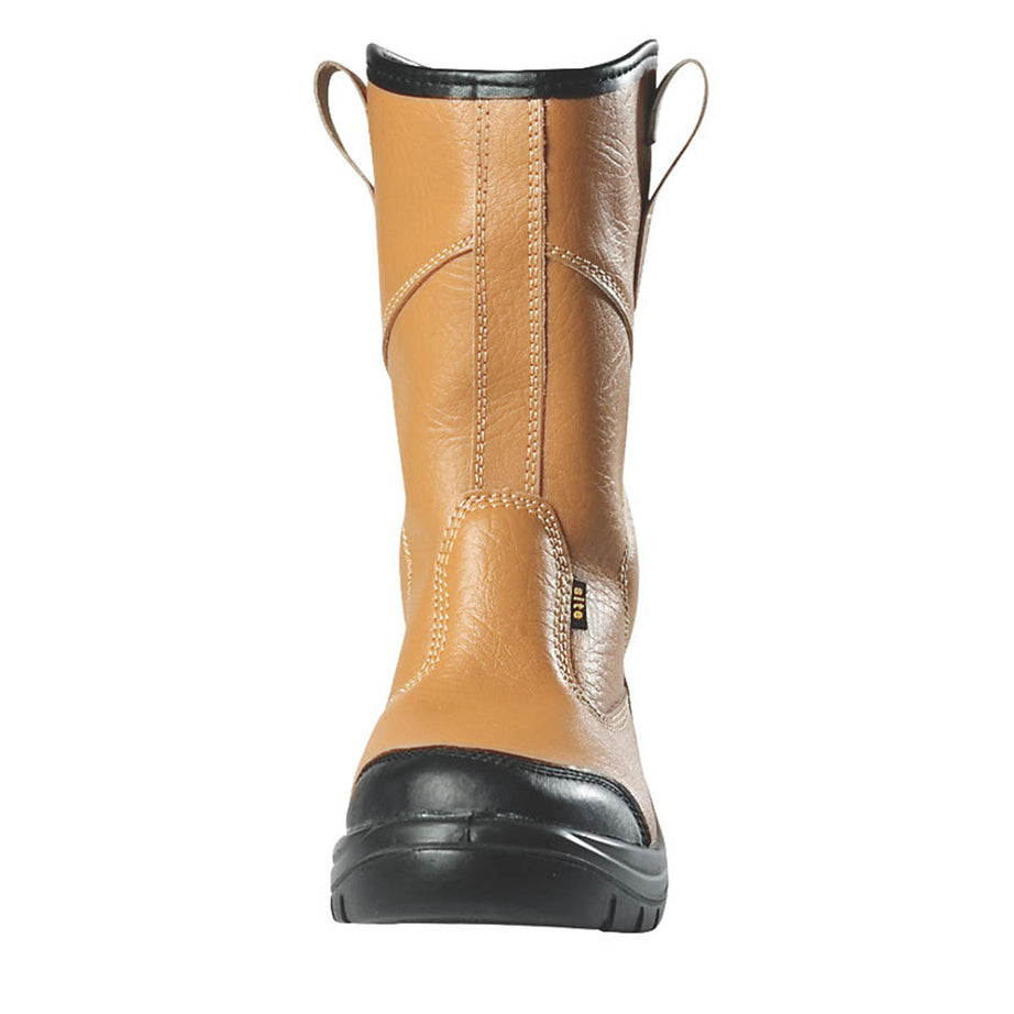 Site Safety Rigger Boots Mens Wide Fit Tan Leather Fur Lined Steel Toe Size 9 - Image 5