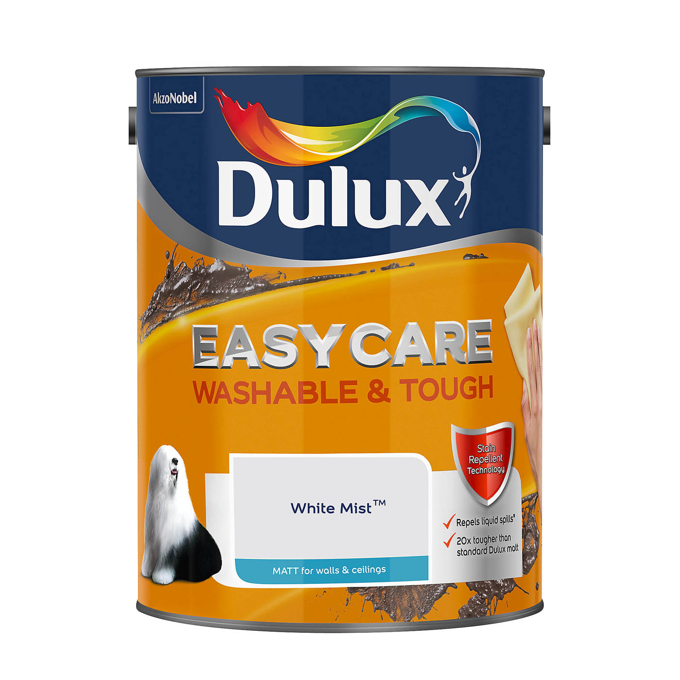Dulux Emulsion Paint 5L Easycare White Mist Matt Wall Ceiling Washable And Tough - Image 4