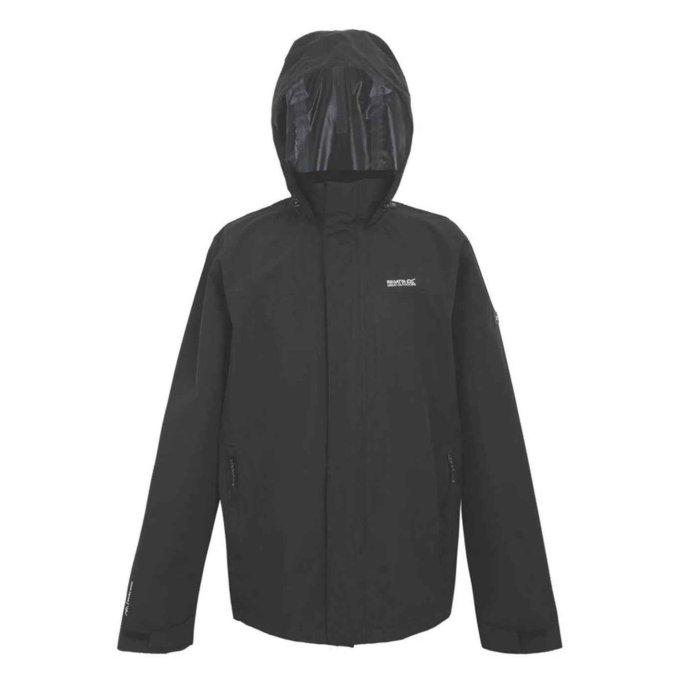 Regatta Work Jacket Mens Black Waterproof Hooded Coat Large Size 42in Chest - Image 1