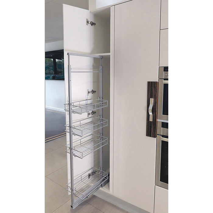 Hafele Pull-Out Larder System 4 Shelf 300mm Steel Construction Kitchen Storage - Image 2