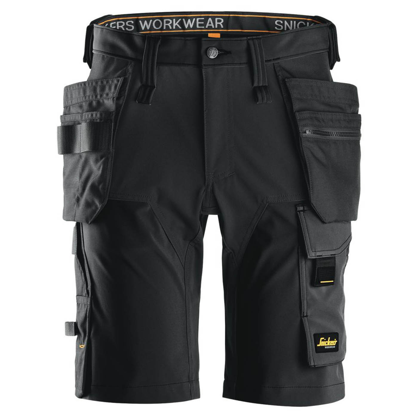 Snickers Work Shorts 6175 Mens Black Stretch Windproof Multi Pockets Cargo 35W - Image 1