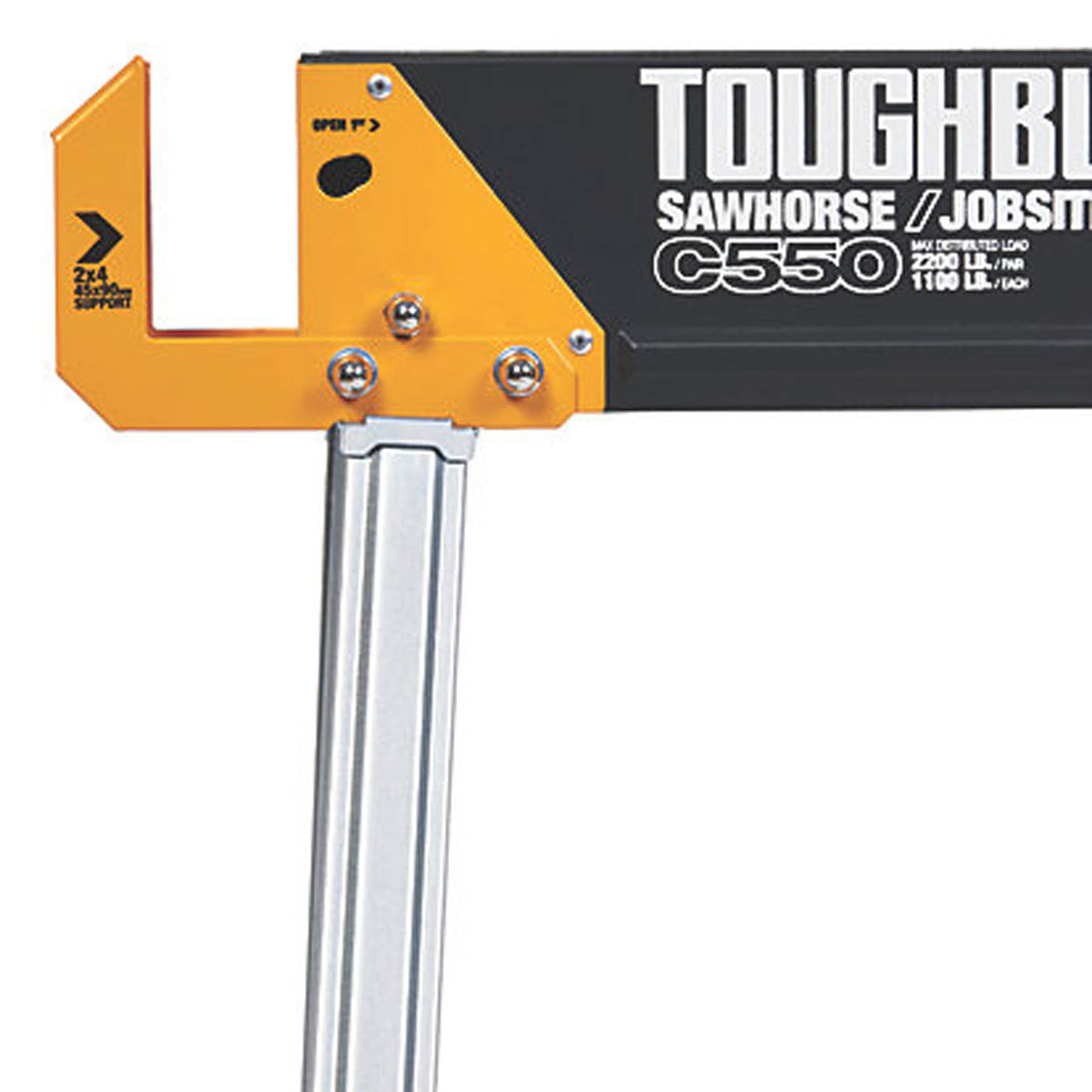 Toughbuilt Sawhorse TB-C550-2 Portable Workstation Heavy Duty 900mm Pair - Image 7
