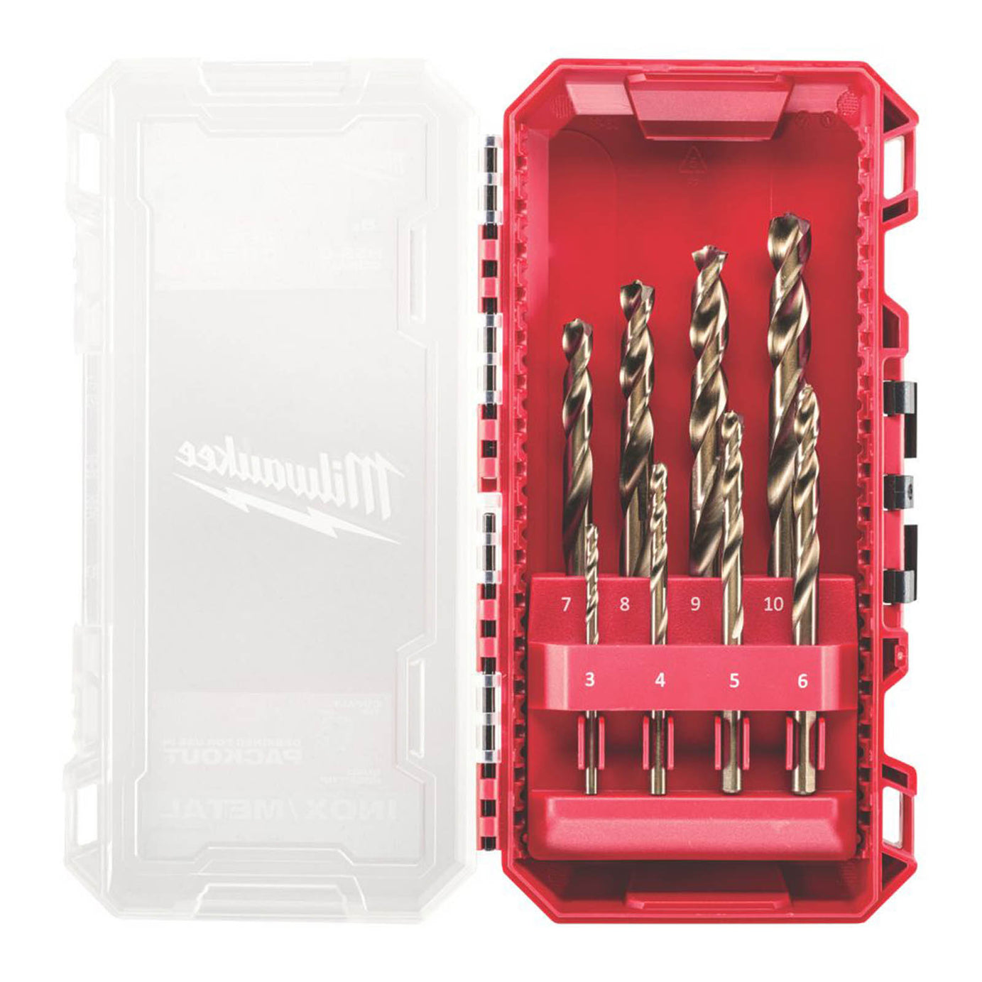 Milwaukee  Straight Shank Metal Cobalt HSS Drill Bits 8 Piece Set - Image 1