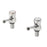 Swirl Bath Taps Brass Chrome Round Contemporary Bathroom Sink Hot & Cold Set - Image 2