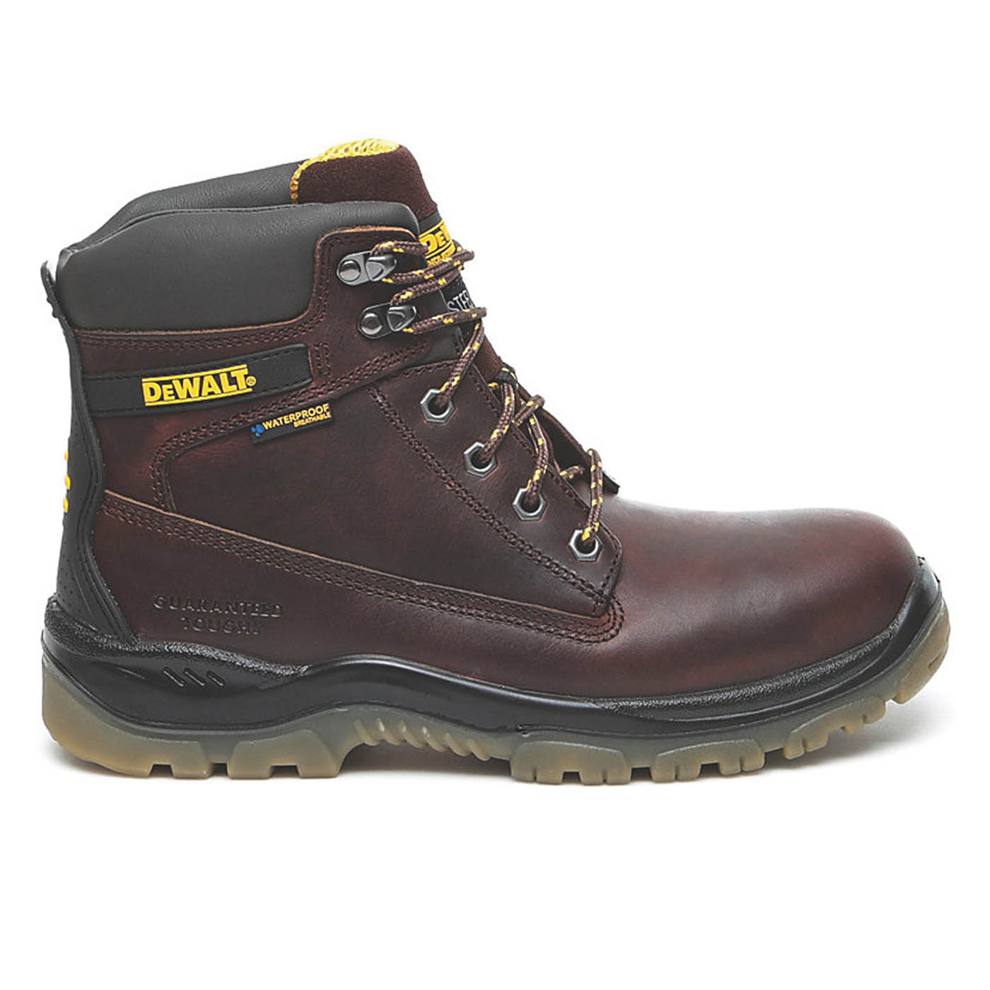 DeWalt Safety Boots Mens Wide Fit Brown Waterproof Work Shoes Steel Toe Size 10 - Image 2