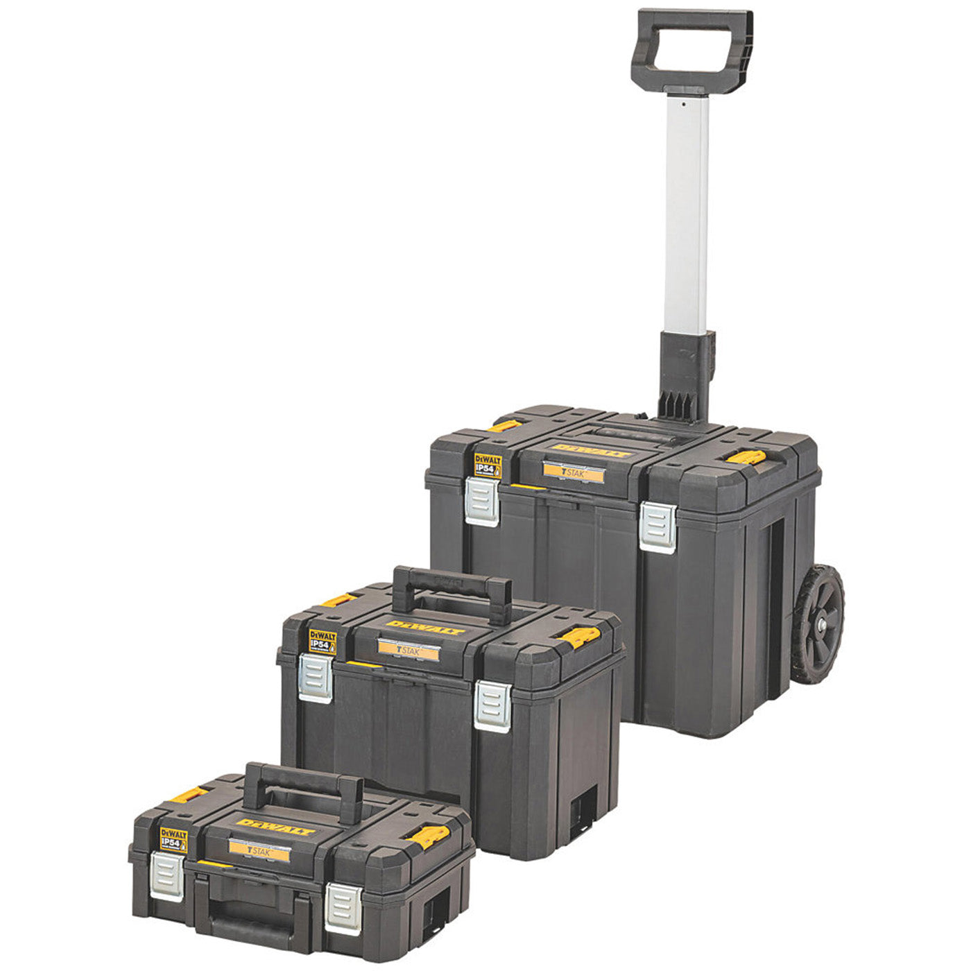 DeWalt Stackable Toolbox DWST83517-1 Storage Wheels Trolley Organiser 3 Pieces - Image 1
