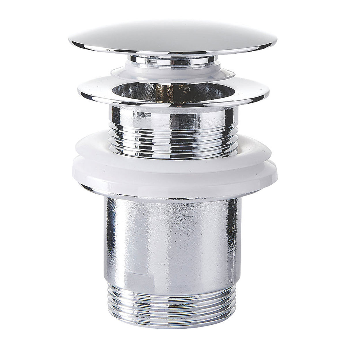 Bathroom Basin Tap Mono Mixer Tall Silver Single Lever Clicker Waste Faucet - Image 5