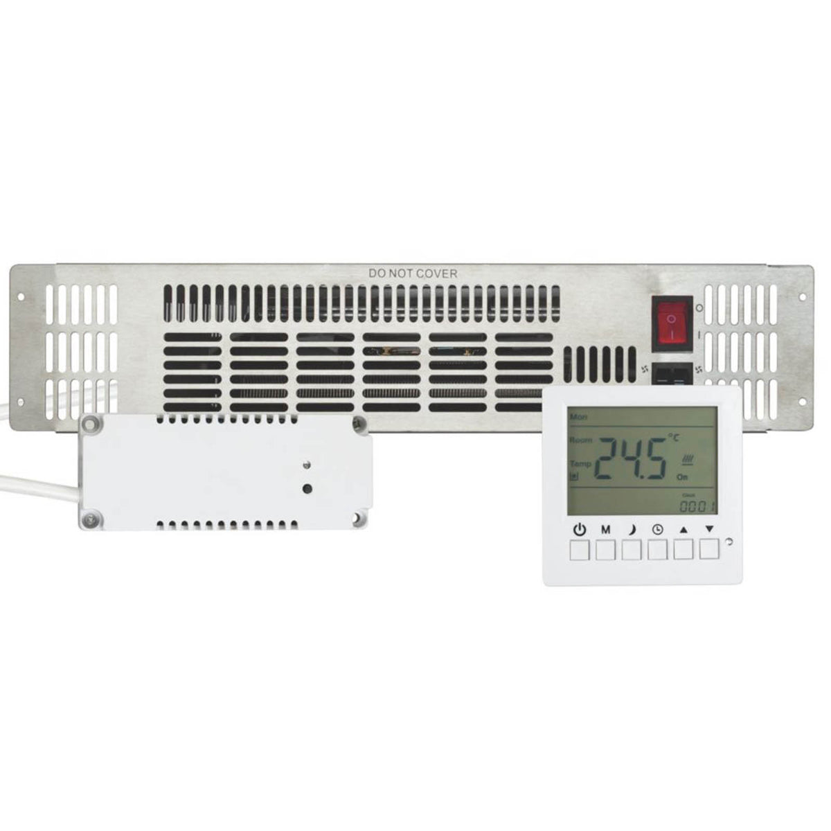 TCP  2kW Electric Plinth-Mounted Heater Silver - Image 1