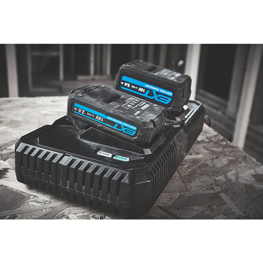 Erbauer Dual Charger EMC18-Li 18V Li-Ion EXT Multi-Port Wall-Mounted LED - Image 4