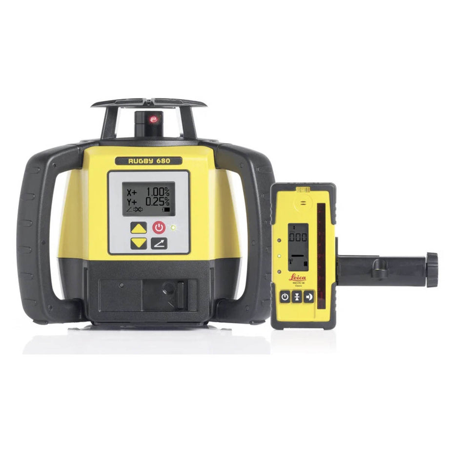Leica Rotary Laser Receiver Rugby 640 Red Horizontal Vertical Self-Levelling - Image 1