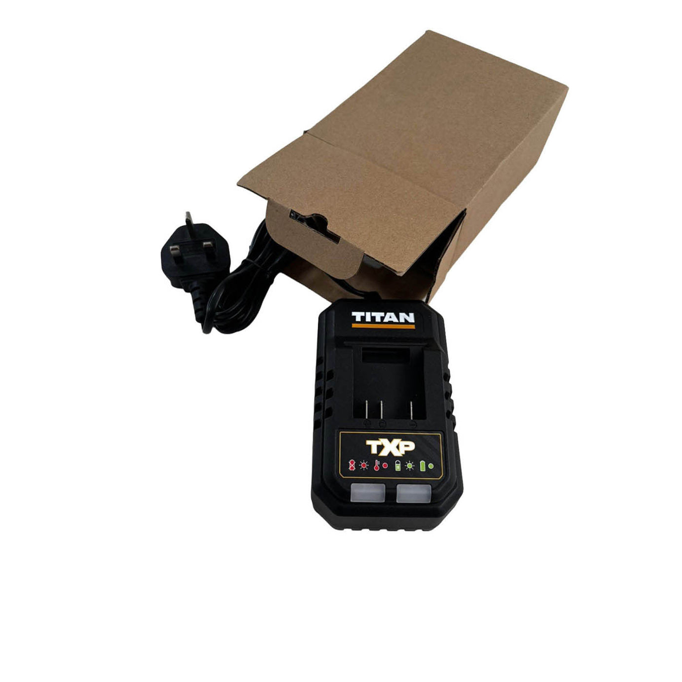 Titan Battery Charger TXP 18V 2.4A TTB1472CHR Li-Ion Compact LED Indicator - Image 1
